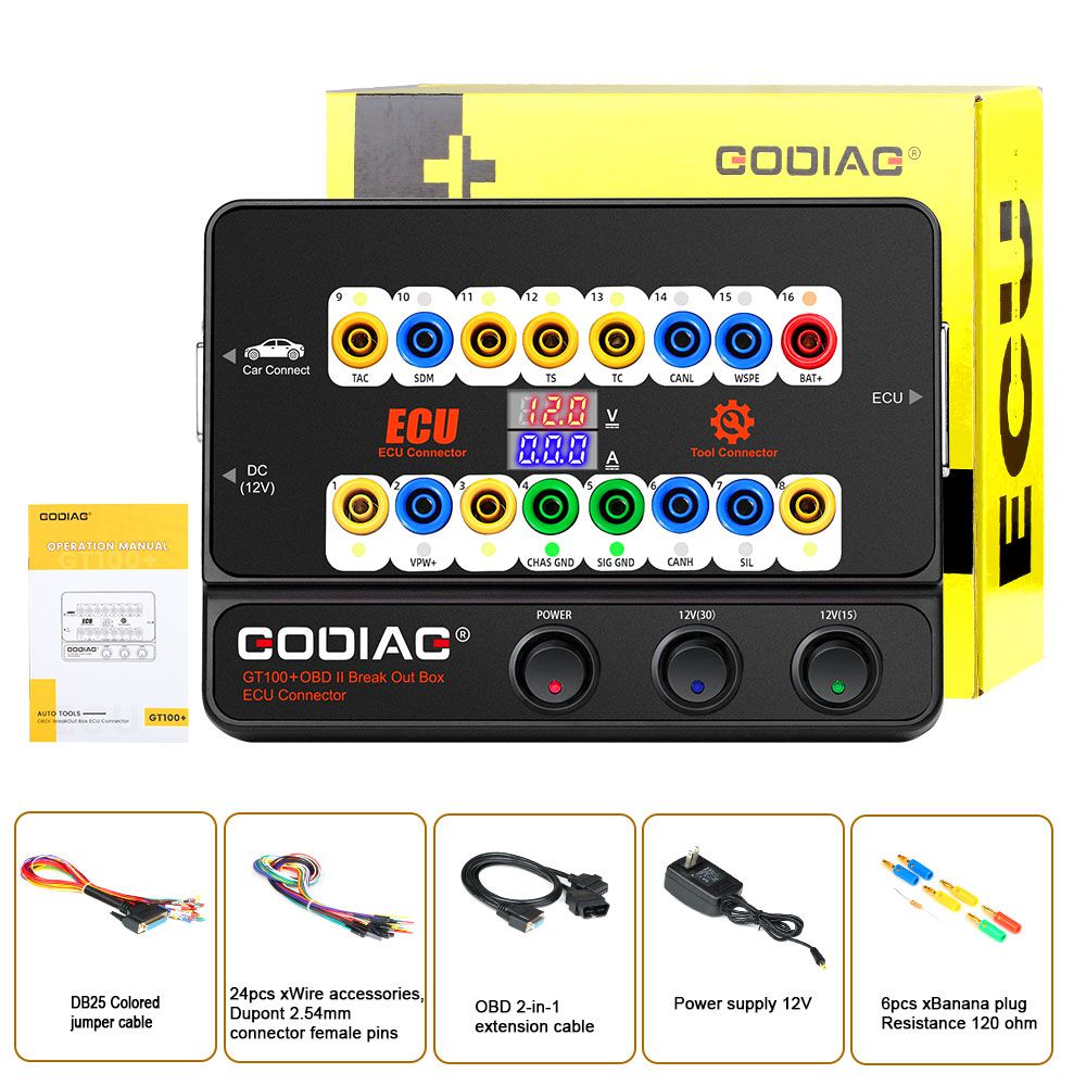 GODIAG GT100+ GT100 Pro Breakout Box Plus BMW CAS1/ CAS2/ CAS3/ CAS4/ CAS4+ and FEM/ BDC Test Platform For CAS Data Read Write Program All Key Lost