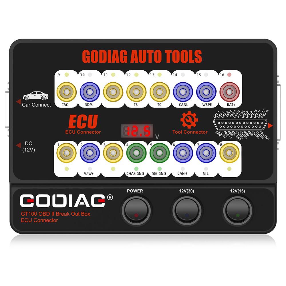 GODIAG GT100 Breakout Box ECU Tool with BMW CAS4 CAS4+ and FEM/BDC Test Platform Full Package with Electronic Current Display