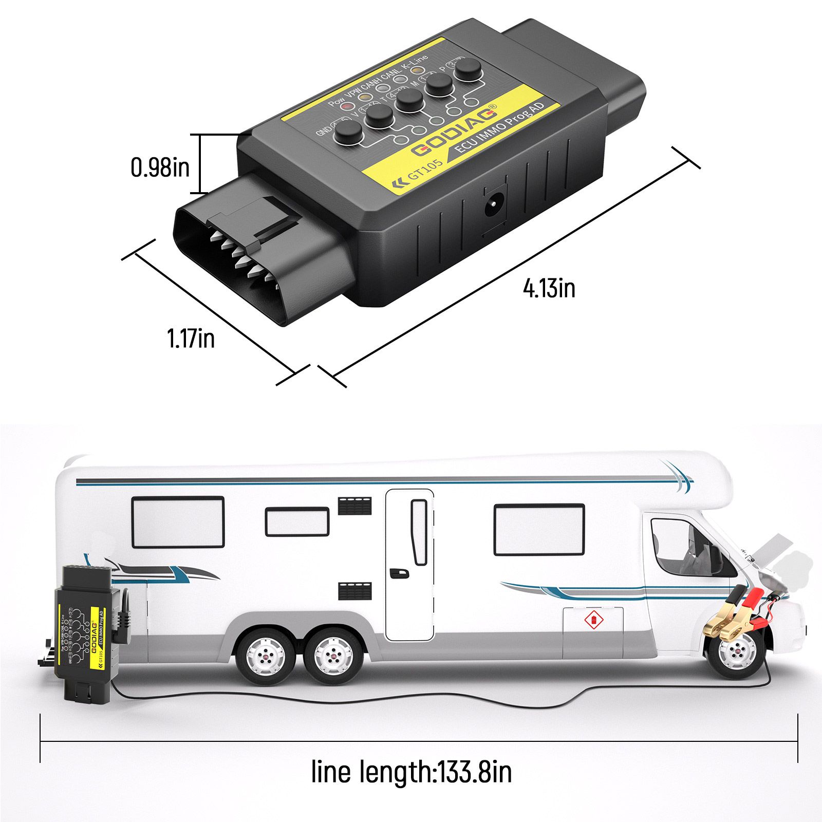 2022 Newest GODIAG ECU IMMO Kit GT105 ECU IMMO Prog AD Plus GT107 DSG Gearbox Data Read/Write Adapter for PCMTuner Kess V2 PCMFlash KTMBench