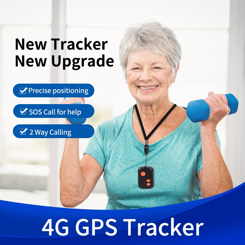 GPS Tracker for The Elderly RF-V51 Compatible with 4G LTE/3G WCDMA/2G GSM SOS Alarm Two-way Voice Tracking Artifact Waterproof