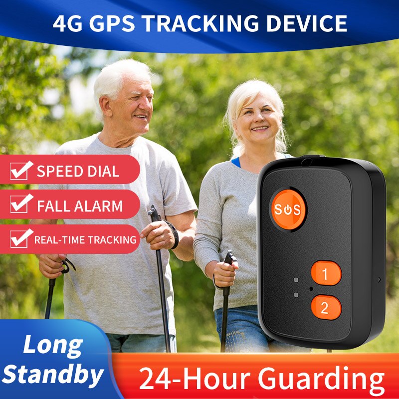 GPS Tracker for The Elderly RF-V51 Compatible with 4G LTE/3G WCDMA/2G GSM SOS Alarm Two-way Voice Tracking Artifact Waterproof