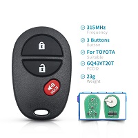 GQ43VT20T 3/4 Buttons Keyless Entry 315Mhz Fob Car Remote Controls Key For Toyota Tundra Highlander Sequoia Sienna