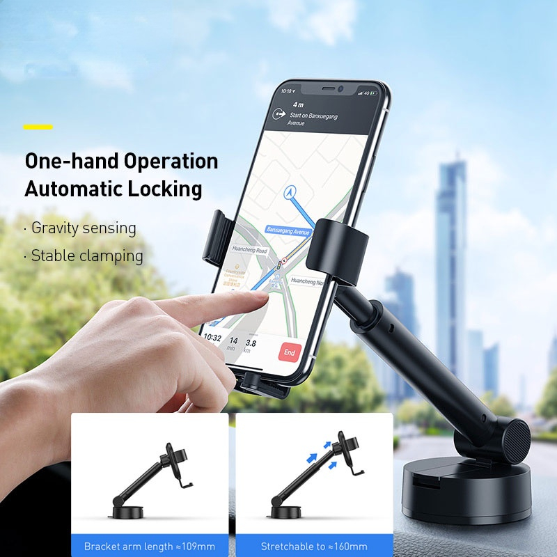 Gravity Car Phone Holder For iPhone 12 11 X Max Xiaomi Samsung Huawei Suction Cup Cell Mobile Phone Support Stand Holder