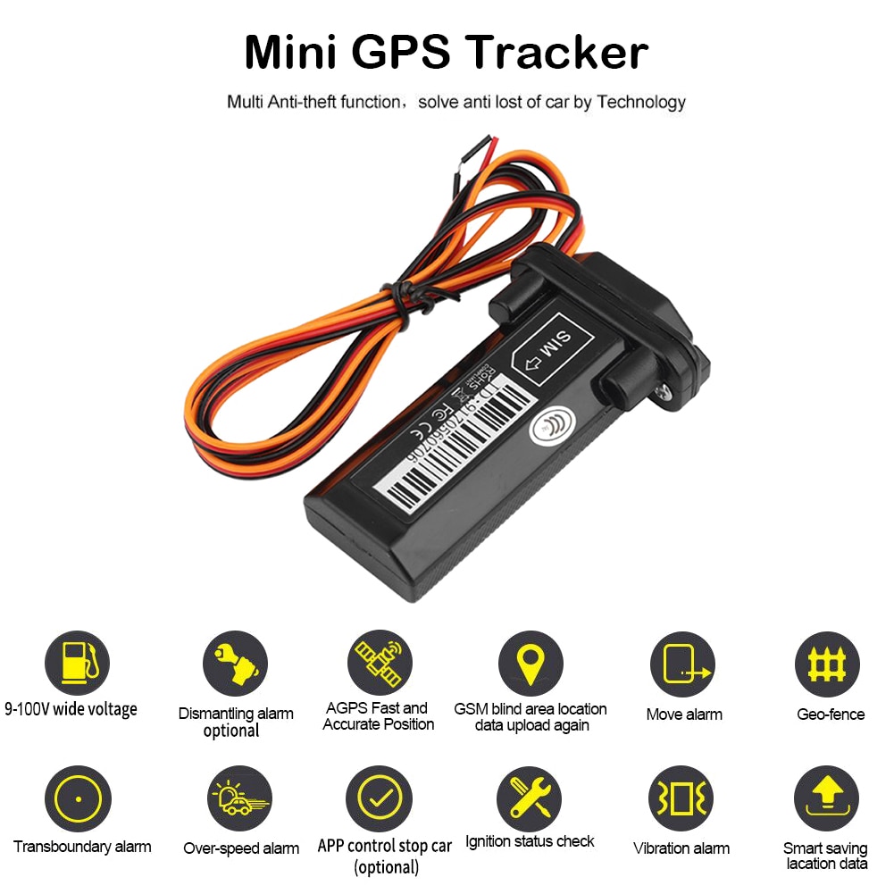 GT02 Global GPS Tracker Real Time AGPS Locator for Car Motorcycle Vehicle Mini Waterproof 2G WCDMA device