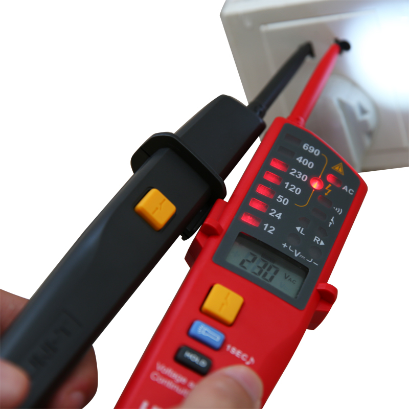 UNI-T UT18C High Voltage Continuity Tester Meter AC Digital Voltmeter LED Indicator Detector Voltage Display RCD Phase Rotation