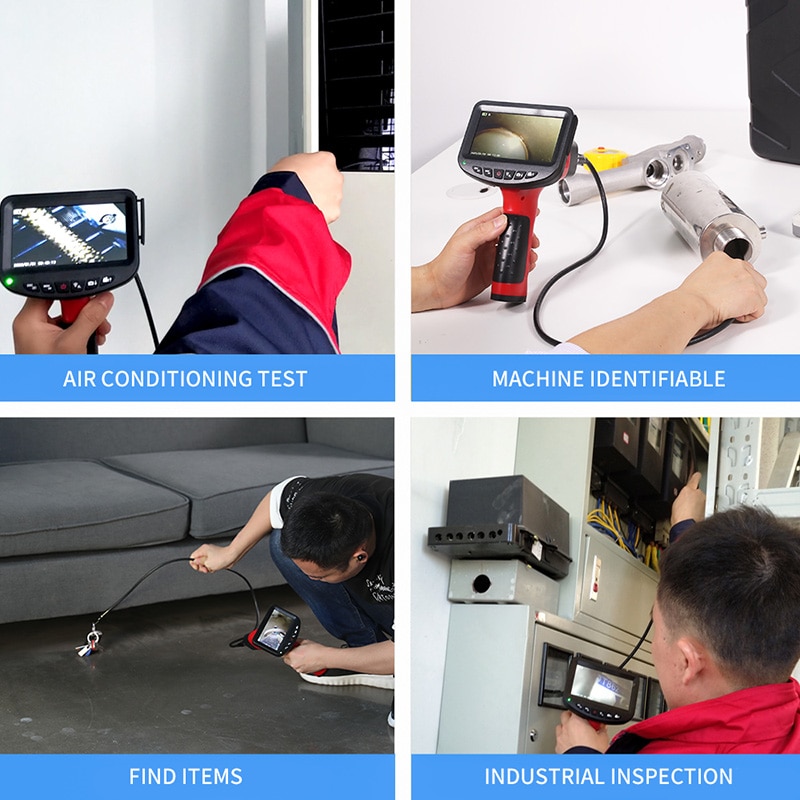 Handheld Endoscope 1080P 3.9mm 4.3 inch Industrial Inspection Camera with 6 LED IP67 Waterproof Borescope with 32GB TF Card