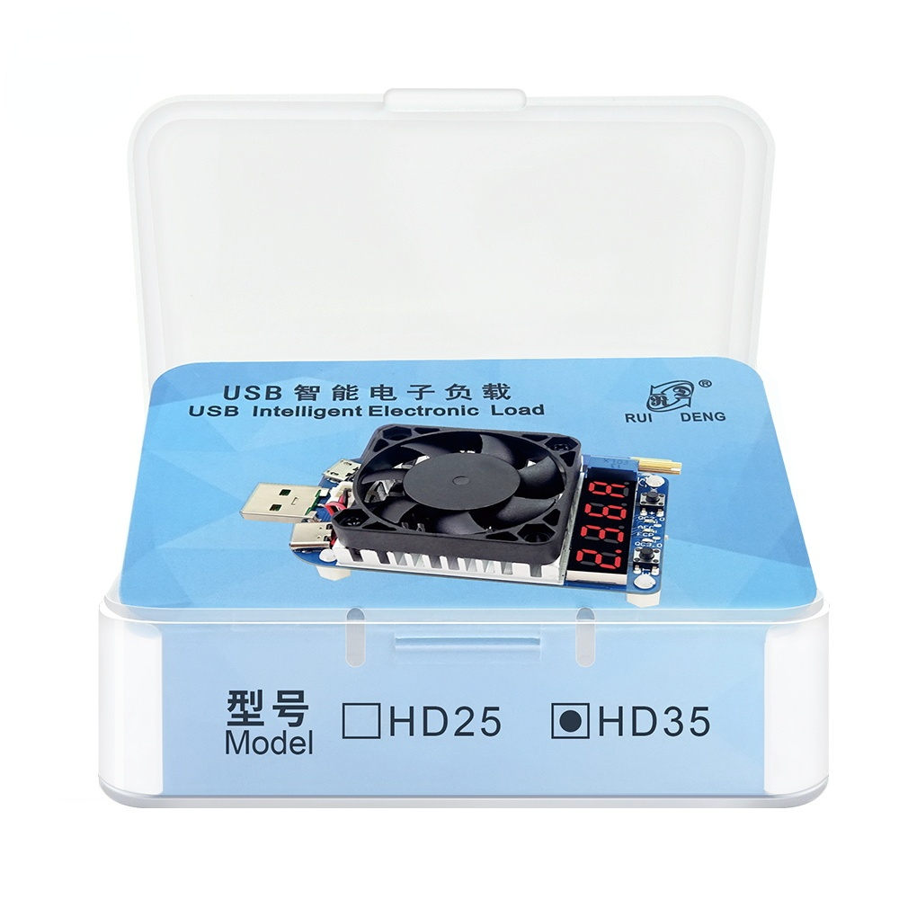 HD25 HD35 Trigger QC2.0 QC3.0 Electronic USB Load resistor Discharge battery test adjustable current voltage for meter 35w