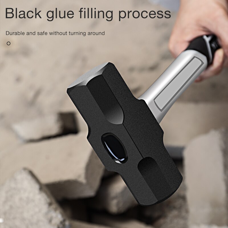 High Carbon Steel Sledge Hammer Heavy Duty Hammer Profession  Hard Metal Hammer  Non-Slip Handle Hammer Hand Tool