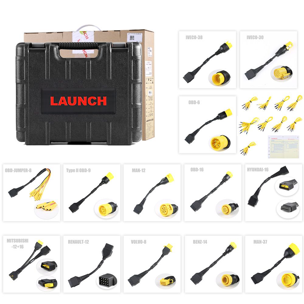 Heavy Duty Truck Software License for Launch X431 PAD V/ PAD VII and New Version Pro5 Get Free Adapter Set
