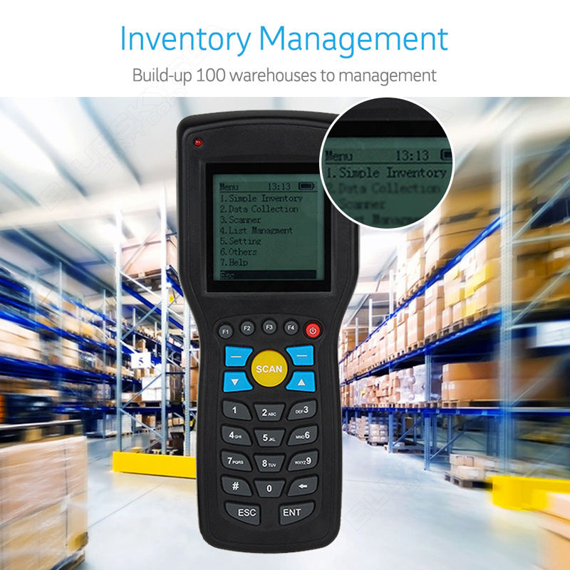 T5 Elite Vision Wireless 433MHz 1D Barcode Scanner Data Collector Inventory Management EAN13 1D With Search Engine