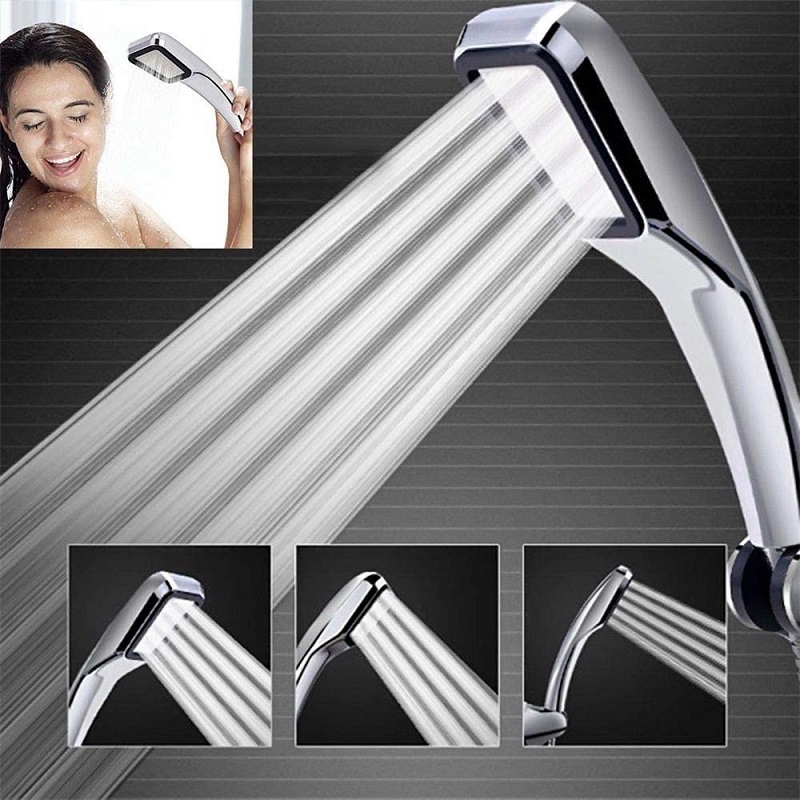 300 Holes High Pressure Rainfall Shower Head Water Saving 3 Color Chrome Black White Sprayer Nozzle Bathroom Accessories