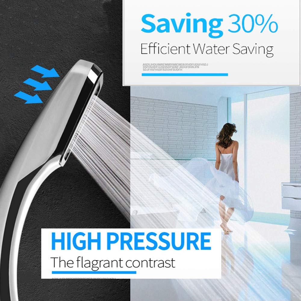 300 Holes High Pressure Rainfall Shower Head Water Saving 3 Color Chrome Black White Sprayer Nozzle Bathroom Accessories