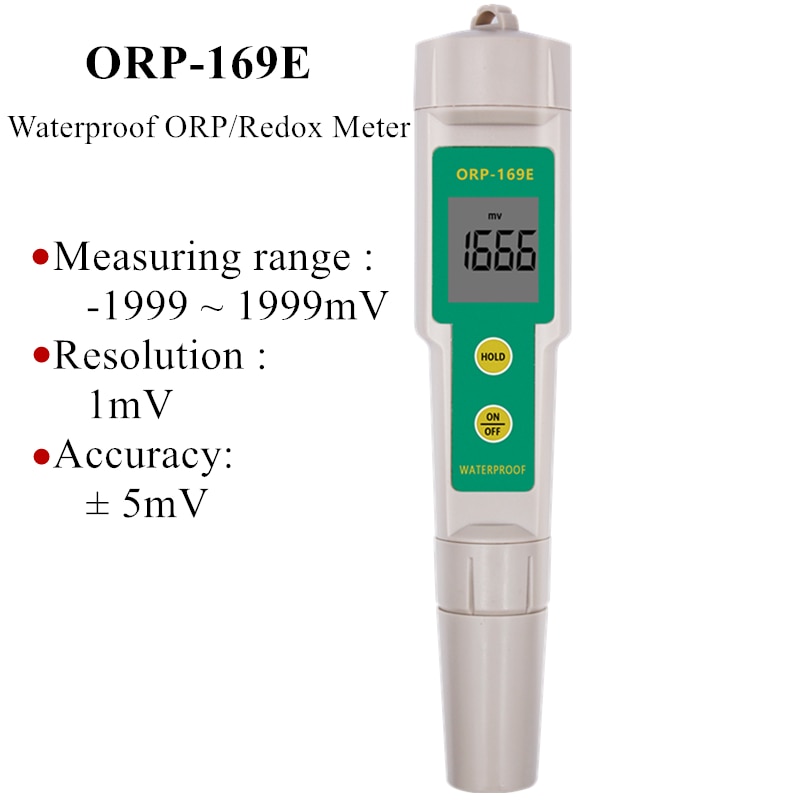 ORP-169E Waterproof ORP/Redox Meter High Quality ORP meter Water Quality tester for Hydrogen Generator