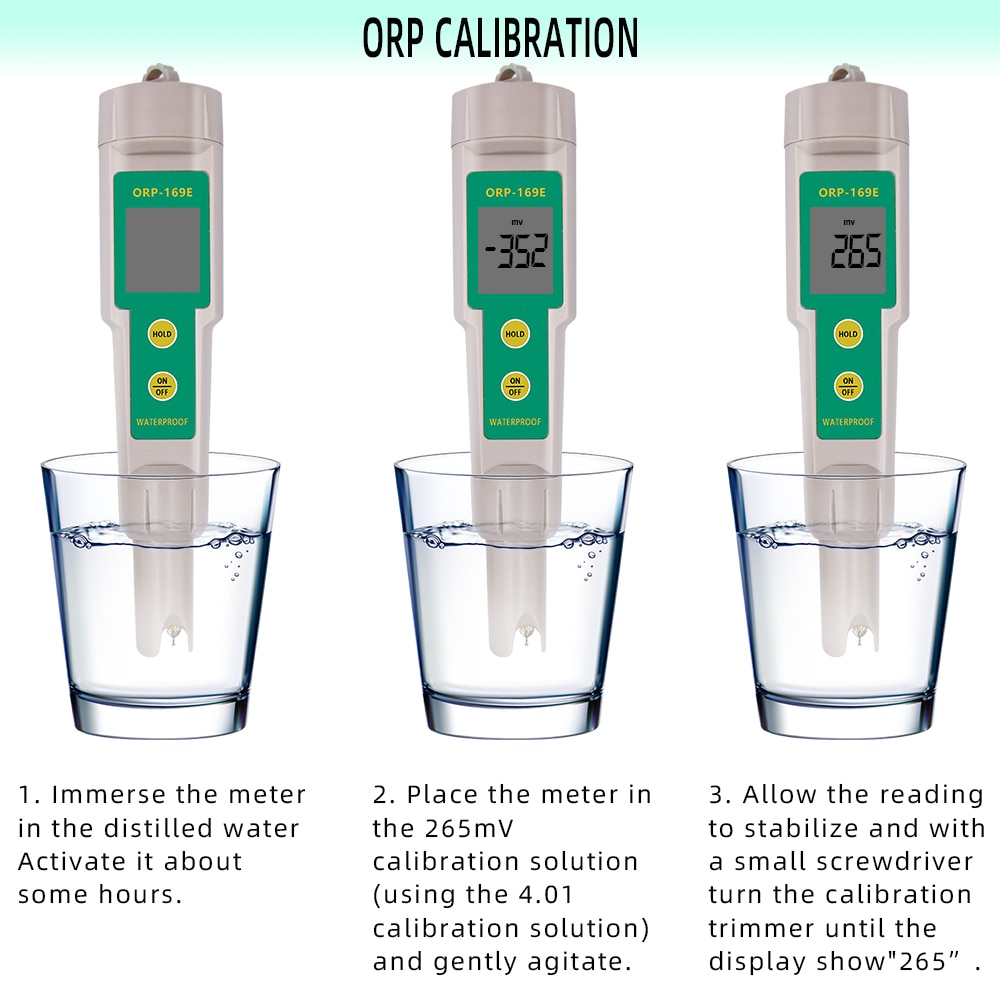 ORP-169E Waterproof ORP/Redox Meter High Quality ORP meter Water Quality tester for Hydrogen Generator