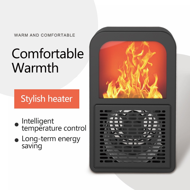 New Creative Fireplace 3D Flame Heater Home Mini Heater Desktop Office Electricity Saving Heater Small Air Heater