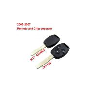 Remote Key (3+1) Button and Chip Separate ID:13 (433MHZ) For 2005-2007 Honda Fit ACCORD FIT CIVIC ODYSSEY