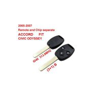 Remote Key (3+1) Button and Chip Separate ID:46 (313.8MHZ) For 2005-2007 Honda Fit ACCORD FIT CIVIC ODYSSEY