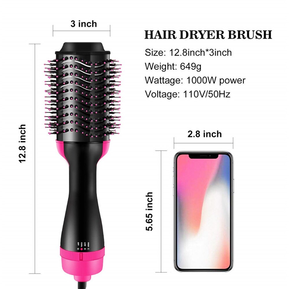 Hot Air Brush 3 In 1 One Step Hair Dryer and Volumizer Hair Straightener Electric Blow Dryer Hot Comb Hair Styler Hairdryer