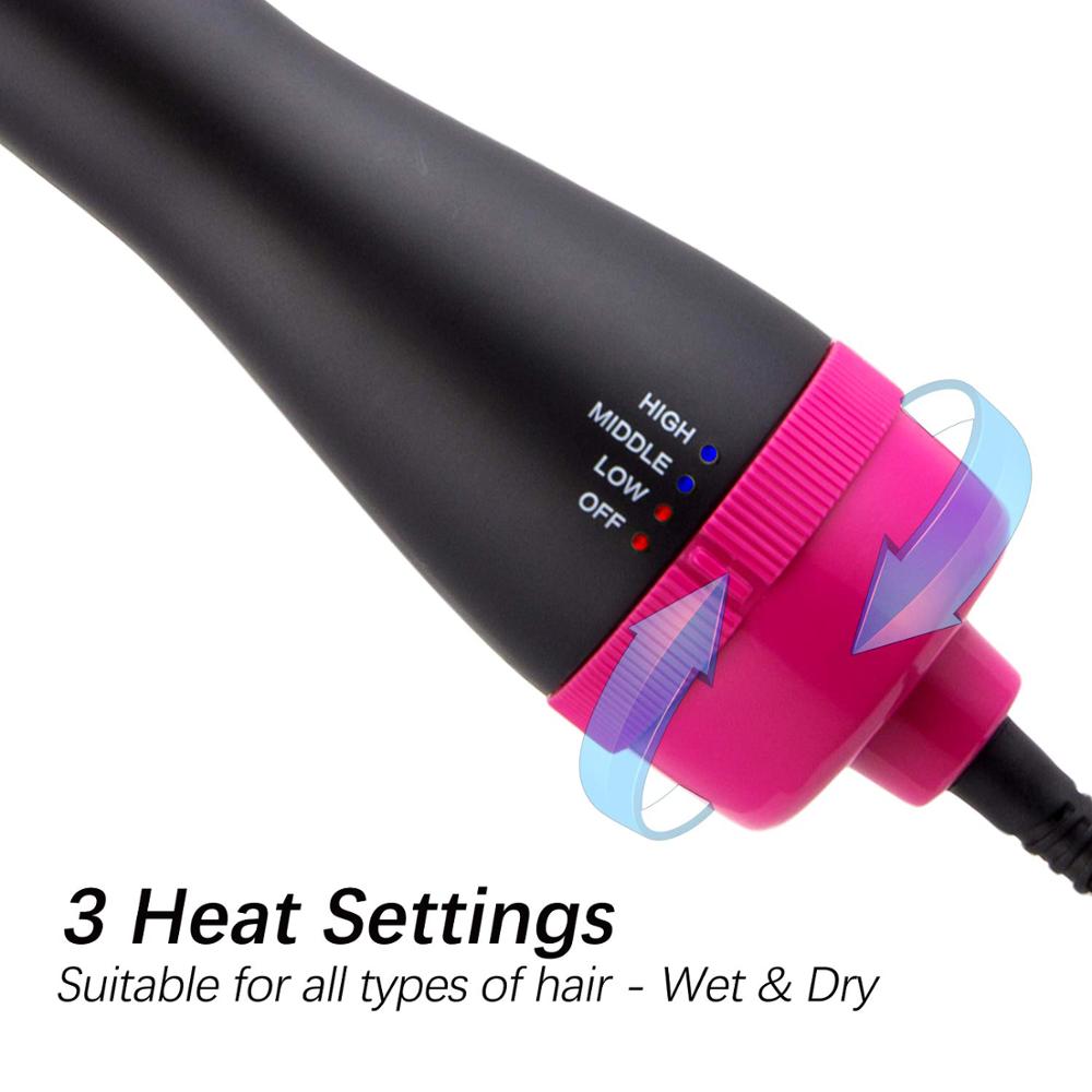 Hot Air Brush 3 In 1 One Step Hair Dryer and Volumizer Hair Straightener Electric Blow Dryer Hot Comb Hair Styler Hairdryer