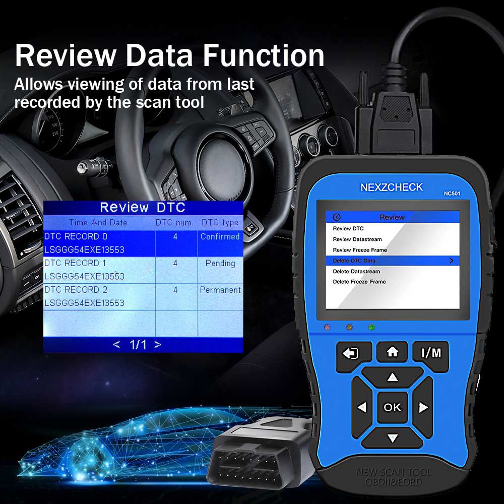 HUMZOR NexzCheck NC501 OBD2 & EOBD Scanner for Universal Vehicles