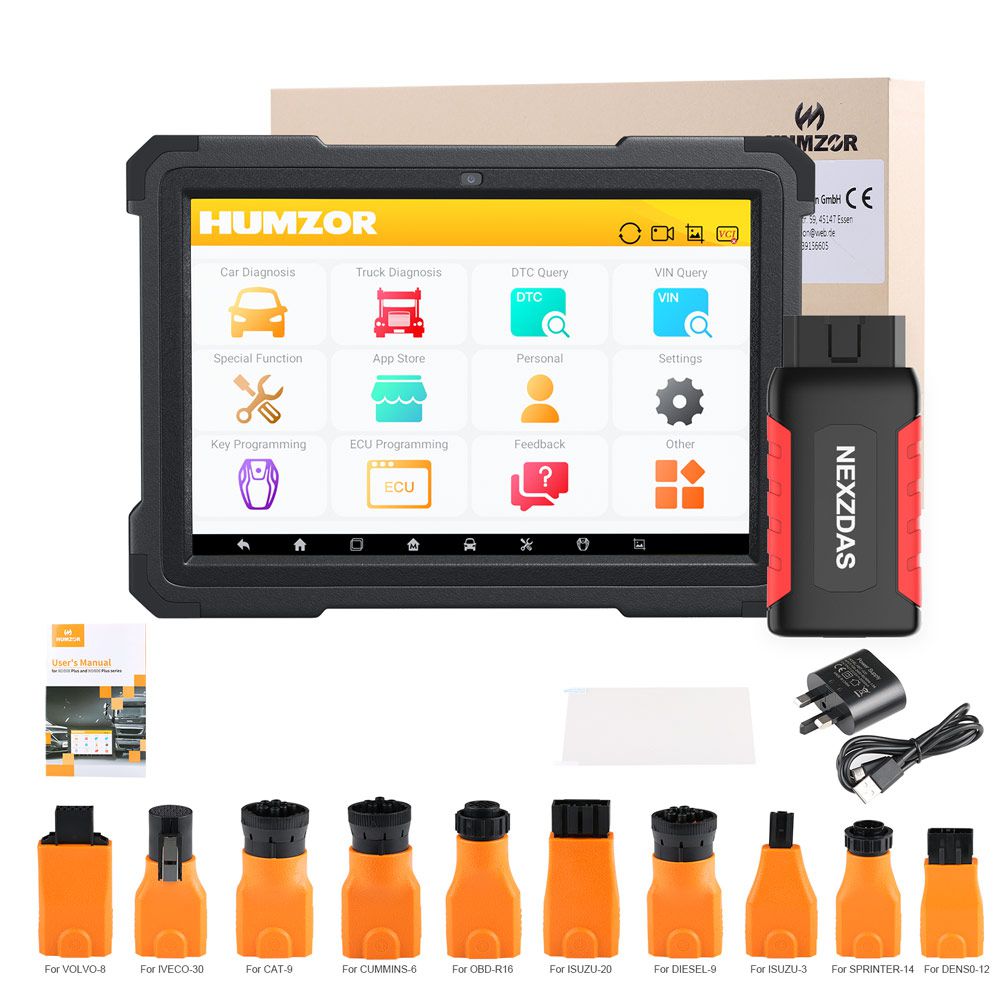 Humzor NexzDAS ND606 Plus Gasoline and Diesel Integrated  Auto Diagnosis Tool OBD2 Scanner For Both Cars And Heavy Duty Trucks 3 Years Free Update