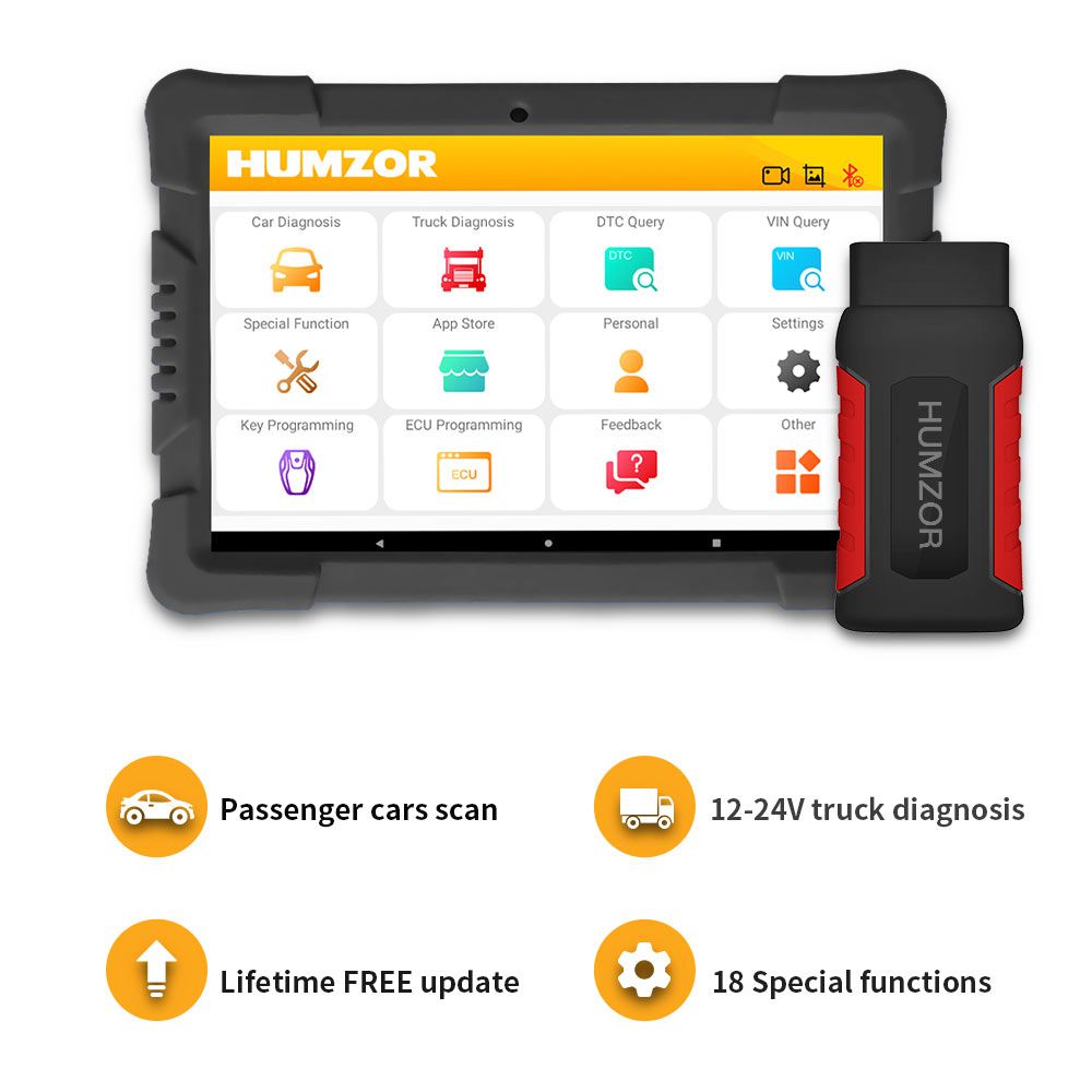 Humzor NexzDAS ND606 Plus Gasoline and Diesel Integrated  Auto Diagnosis Tool OBD2 Scanner For Both Cars And Heavy Duty Trucks 3 Years Free Update