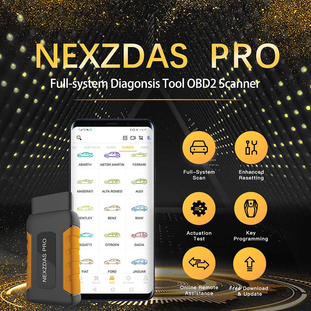 Humzor NexzDAS Pro Full-system OBD2 Bluetooth Auto Diagnostic Tool with Special Functions