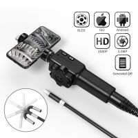 5.5MM/8.5MM 5.0MP 180 Degree Steering Industrial Borescope Endoscope Cars Inspection Camera With 6 LED for iPhone Android PC