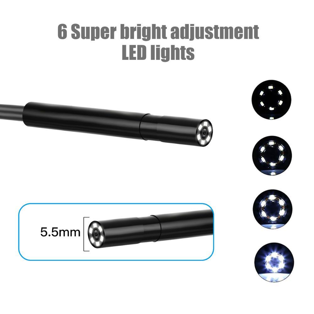 New Industrial Endoscope 5.5mm/8mm Handheld Borescope 6 Leds 4.3inch Camera 1080P HD Video Car Inspection Camera Endoscope