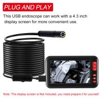 2m/5m/10m Soft Wire Industrial Endoscope Borescope Inspection Camera Built-in 8pcs LEDs 8mm Lens IP67 Waterproof USB Endoscope