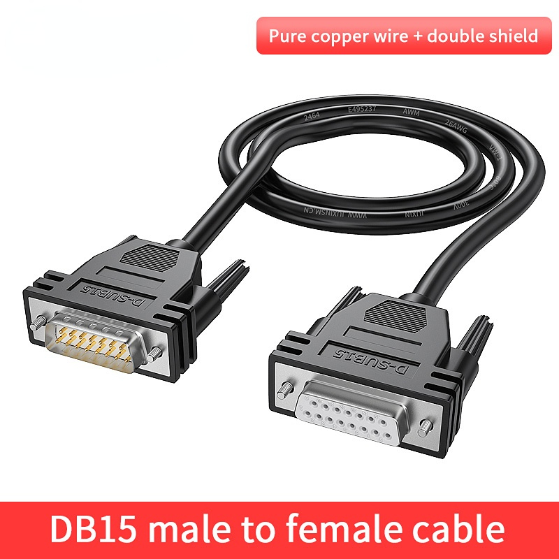 Industrial-grade DB15 cable Male to male to female to female 15-pin data cable 2 rows of 15-pin serial port parallel port cable