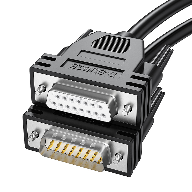 Industrial-grade DB15 cable Male to male to female to female 15-pin data cable 2 rows of 15-pin serial port parallel port cable