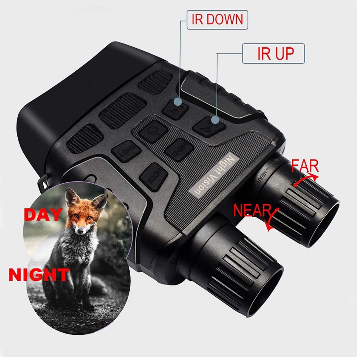 Professional Infrared Night Vision Binoculars Digital Camera Military Hunting IR Telescopes For Night Fishing With 2.31'' LCD
