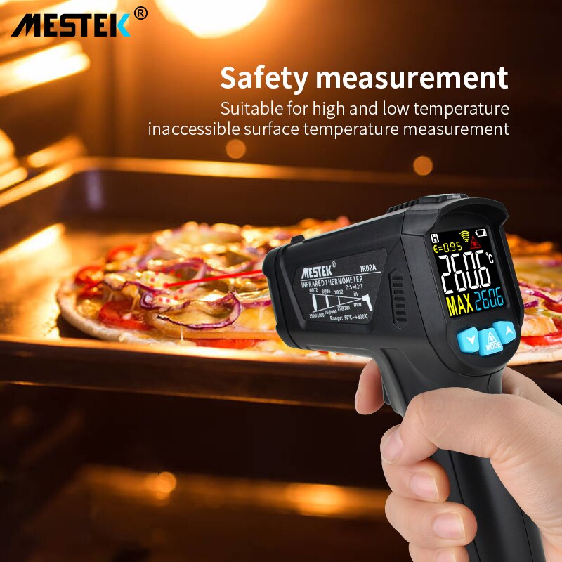 Infrared Thermometer Non-Contact Temperature Meter Gun Handheld Digital LCD  Outdoor Laser Pyrometer IR Thermometer IR02A IR02B IR02C