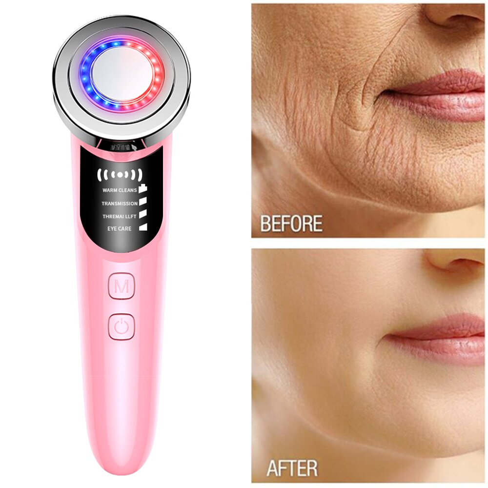 IPL Warm Vibration Massage Beauty Device Deep Cleansing Facial Skin Care Blackhead Remover Acne Portable Mini USB Moisturizer