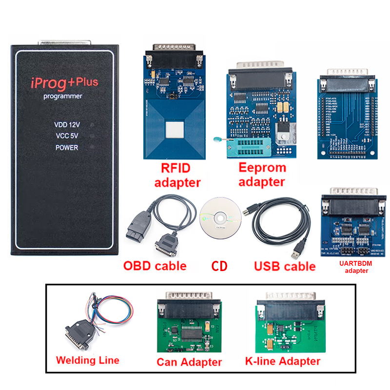 2022 iprog pro V87 Full Iprog + Plus 777 3in1 IMMO/Mileage/Airbag Reset EEPROM OBD2 Auto Key Programmer Tool