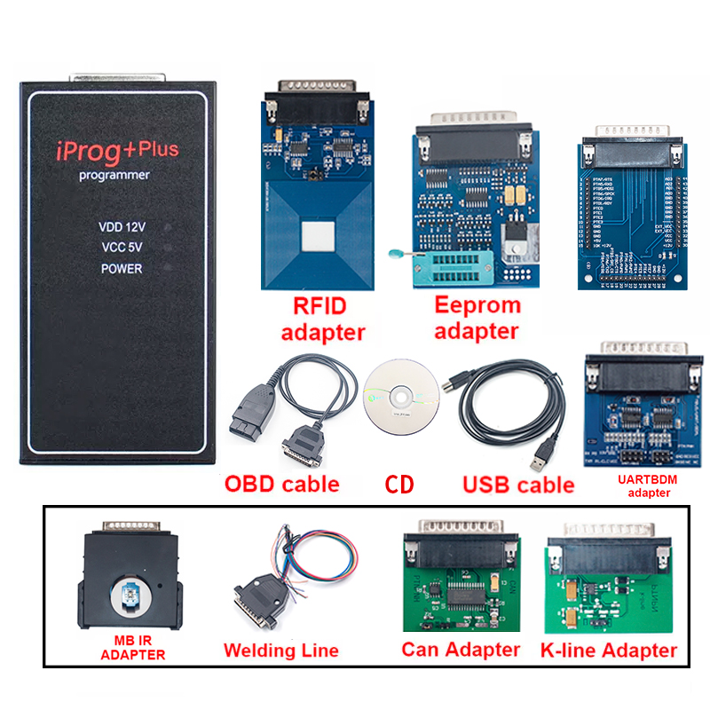 2022 iprog pro V87 Full Iprog + Plus 777 3in1 IMMO/Mileage/Airbag Reset EEPROM OBD2 Auto Key Programmer Tool