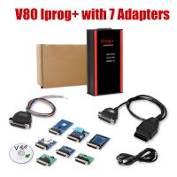 V84 Iprog+ Pro with 7 Adapters Support IMMO + Mileage Correction + Airbag Reset