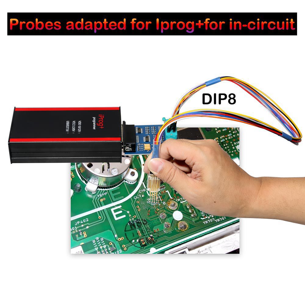 V84 iprog+ Pro Programmer with Probes Adapters for in-circuit ECU