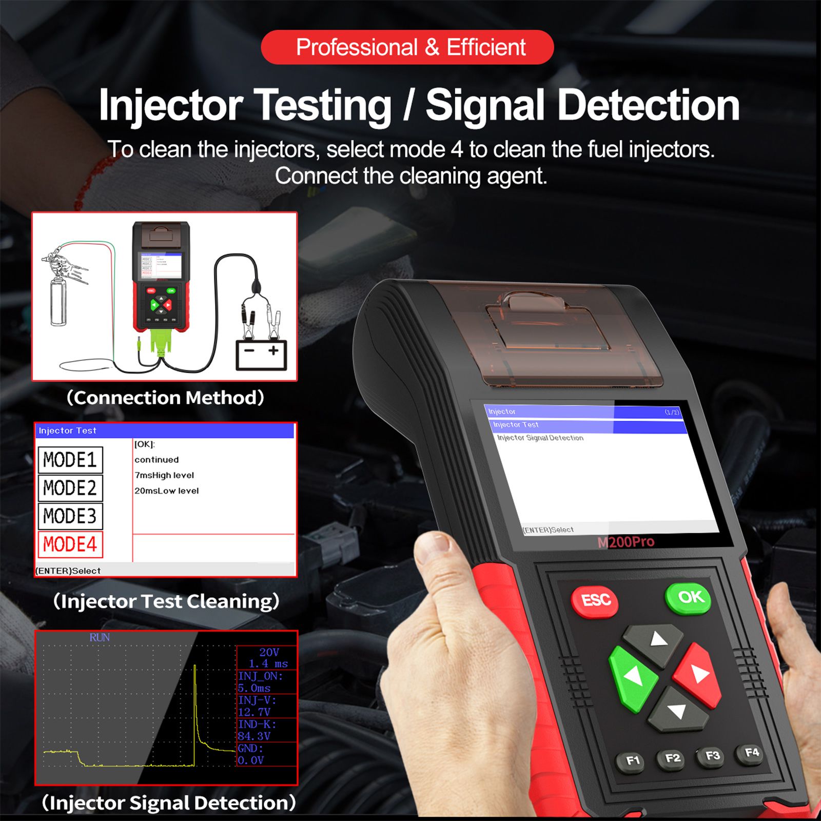 JDiag M200Pro Professional Motorbike Diagnostic Scanner Motorcycle Scan Tool Full Version
