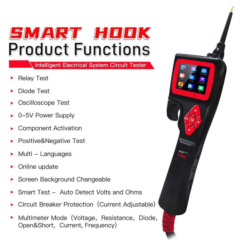 TOPDIAG P200 Automotive Electrical Circuit System Tester for Car Truck Motorcycle Boat