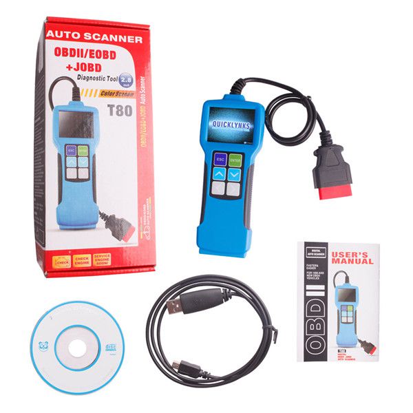 JOBD/OBD2/EOBD Color Display Auto Scanner T80 For Japanese Cars