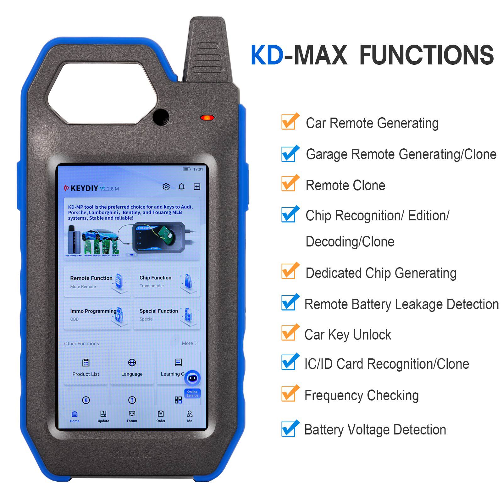 KEYDIY KD-MAX KDMAX Key Tool & Remote Generator Supports Frequency Checking/ Remote Generating/ Remote Clone/ Chip Recognition/ Car Key Unlock etc.