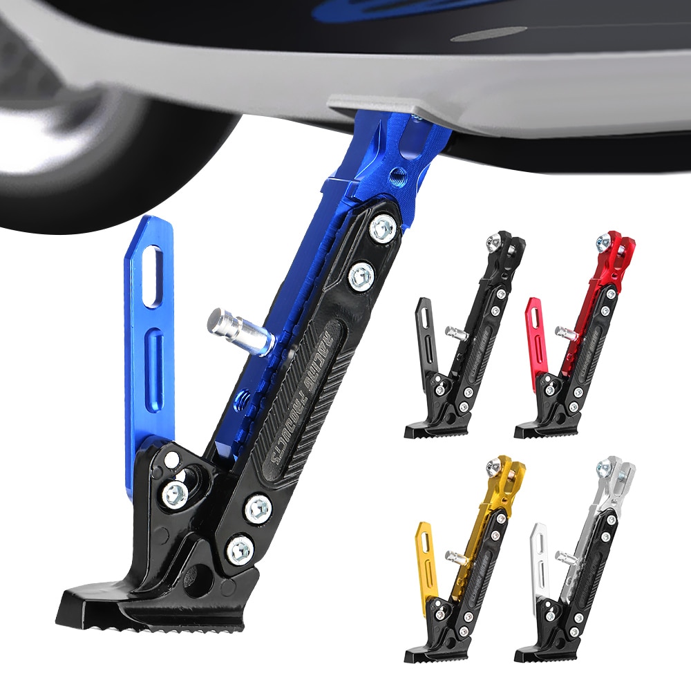 Kick Stand Parking Bracket Adjustable Kickstand Motorcycle Accessories Foot Side Stand for Electric Motorbike Motorcycle CNC