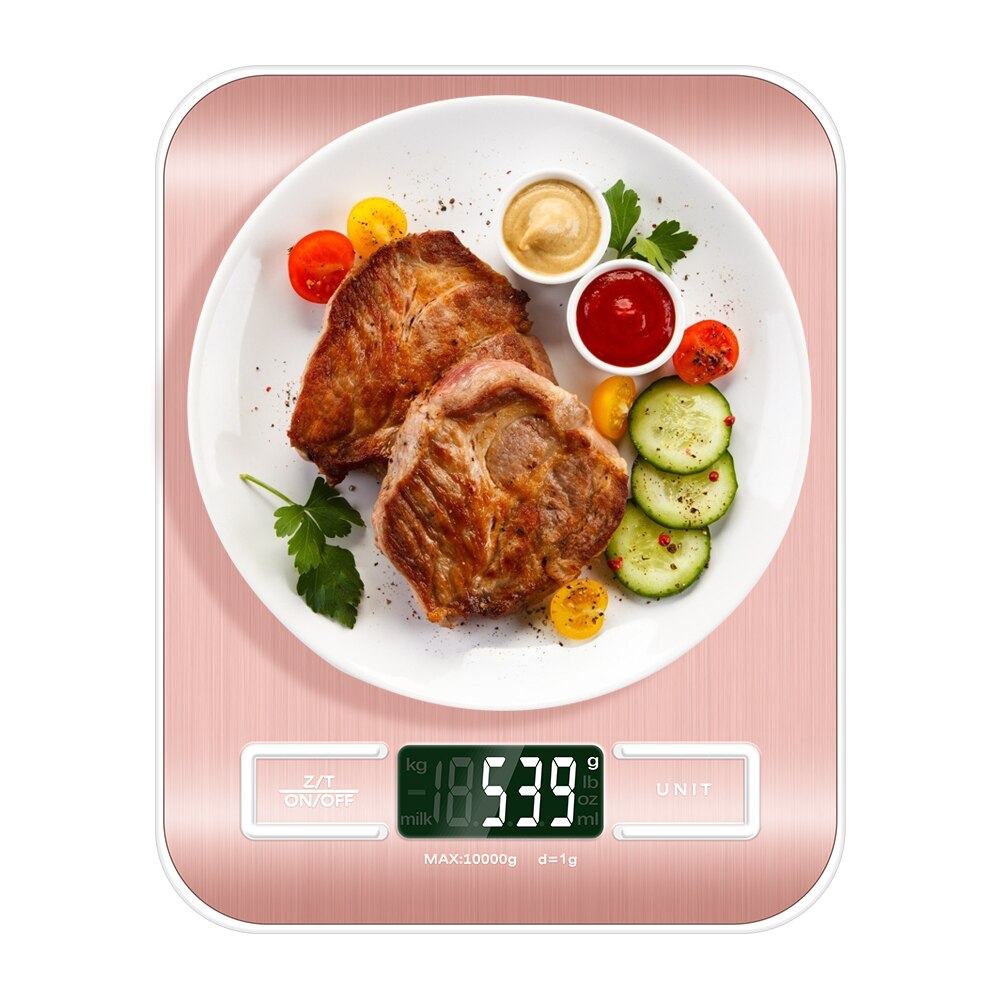 Kitchen Scale Weighing Scale 10Kg 1g Stainless Steel LCD Electronic Scales Precise Food Diet Cooking Balance Measuring
