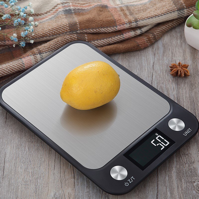 10kg 1g Kitchen Scale Weighing Scale Food Diet Balance Measuring Tool  Stainless Steel Multi-Function Electronic Scales 7 Units