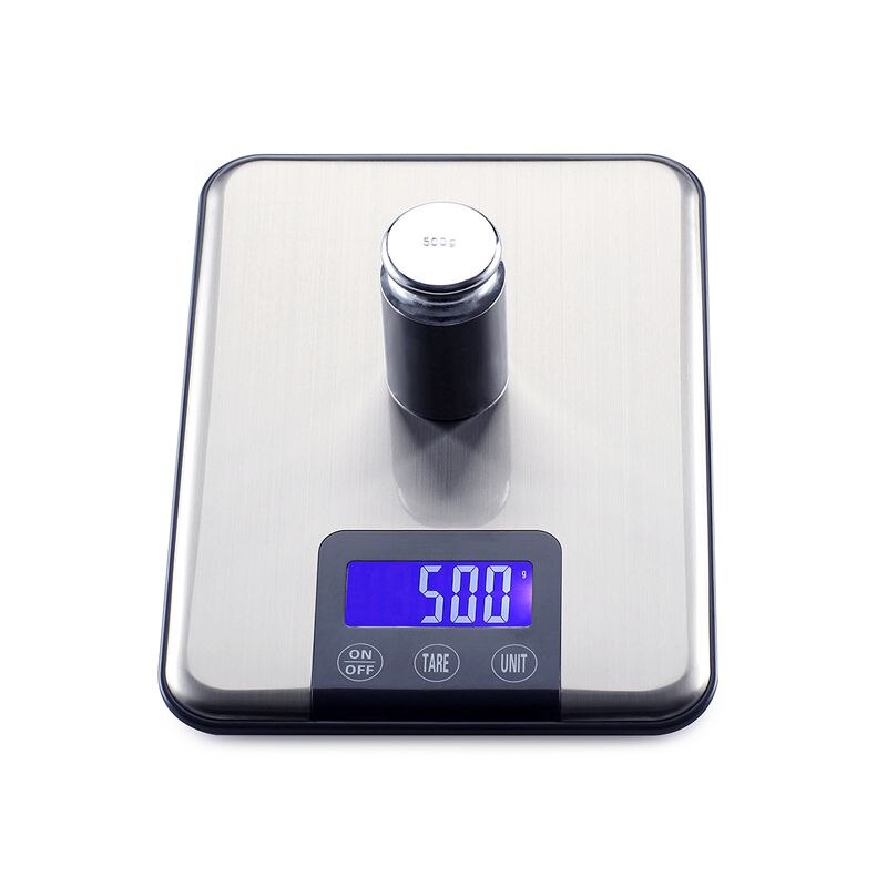 10KG*1g Stainless Steel Kitchen Scales LCD Slim Large Digital Diet Food Grams Weight Balances Touch Button Scale With Retail Box