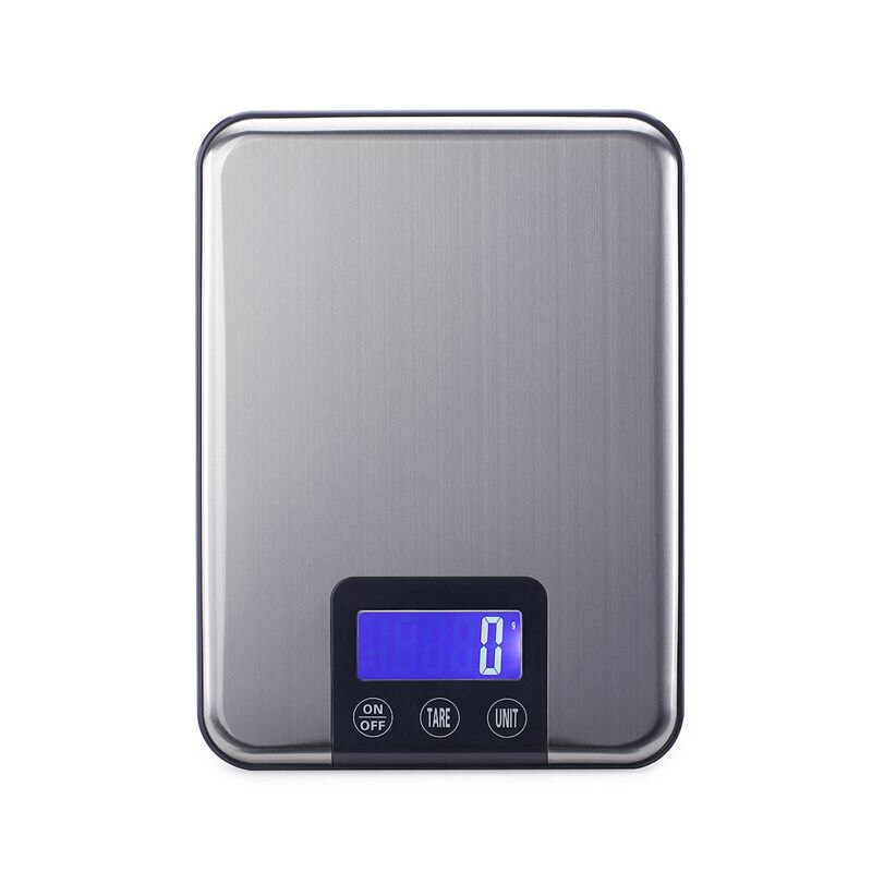 10KG*1g Stainless Steel Kitchen Scales LCD Slim Large Digital Diet Food Grams Weight Balances Touch Button Scale With Retail Box