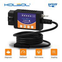 KOLSOL ELM327 USB V1.5 with Switch modified for Ford ELMconfig Forscan CH340+25K80 chip HS-CAN / MS-CAN