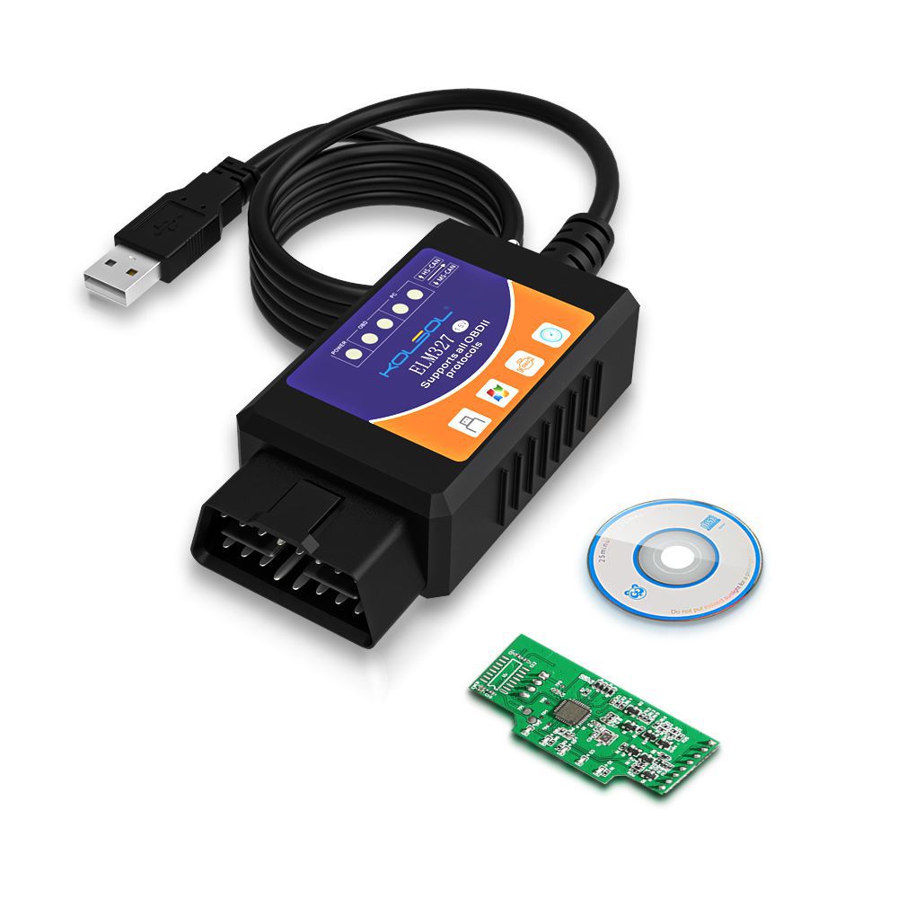 KOLSOL ELM327 USB V1.5 with Switch modified for Ford ELMconfig Forscan CH340+25K80 chip HS-CAN / MS-CAN